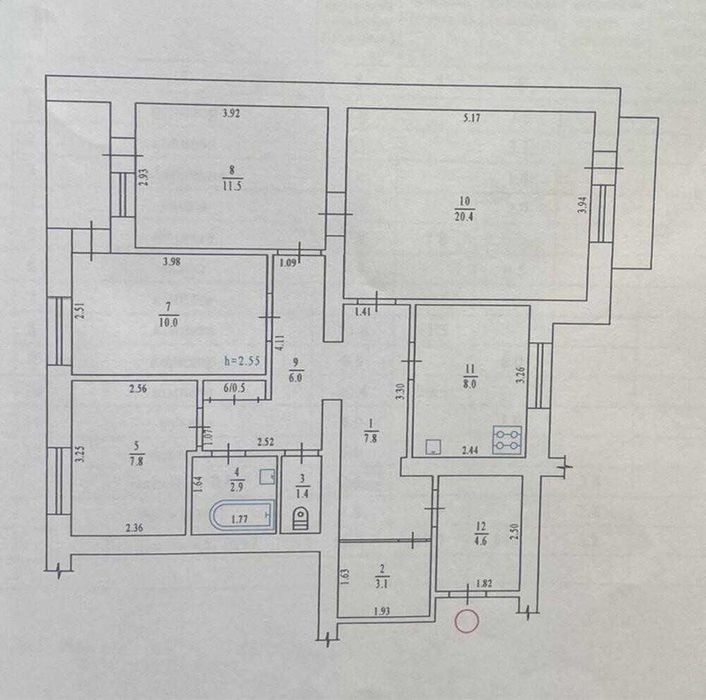 Чотирикімнатна квартира з роздільними кімнатами на Г. Сагайдачного