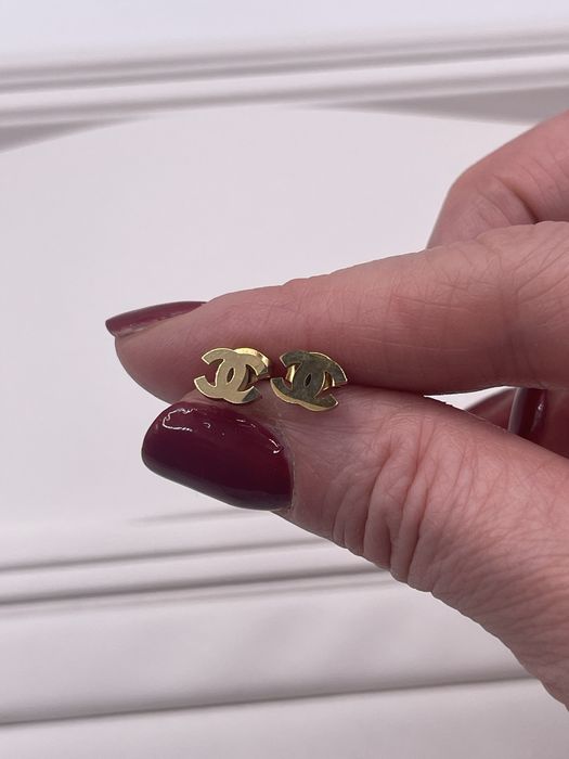 Kolczyki cc mini stal chirurgiczna pozłacana