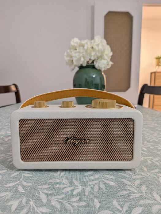 Coluna + Rádio Bluetooth novo Sangean