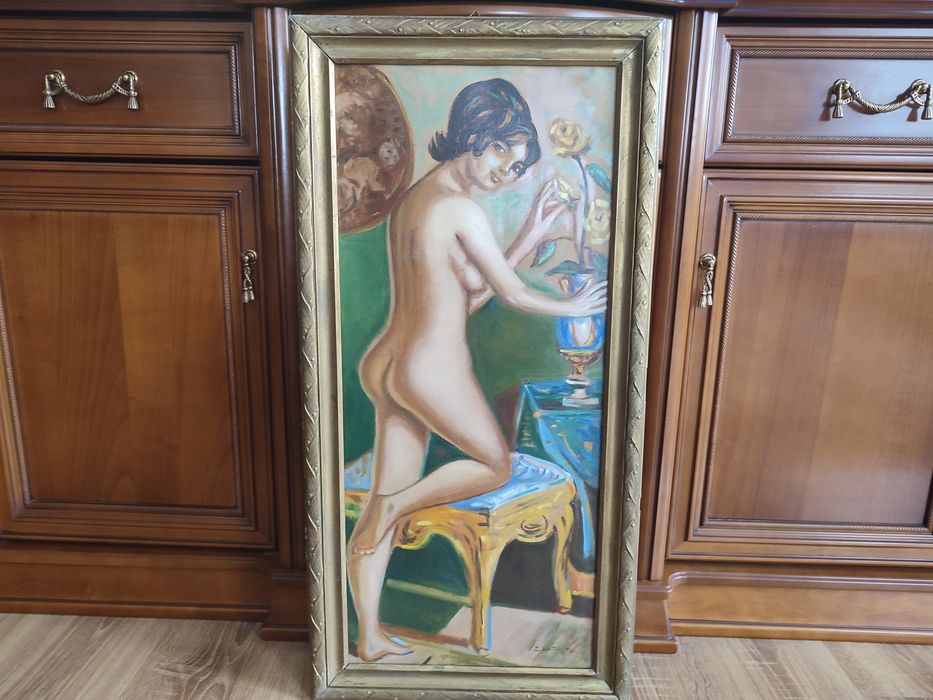 Piękny obraz przedstawiający akt kobiety, olejny