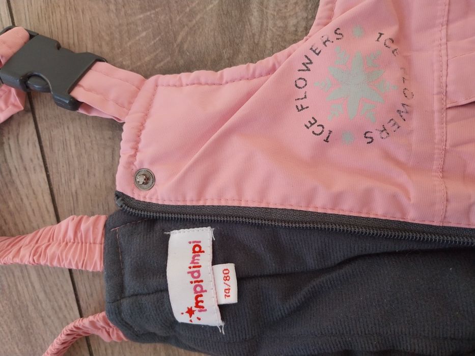 r.74-80 Spodnie narciarskie,grube,cieple,nieprzemakalne  na sanki