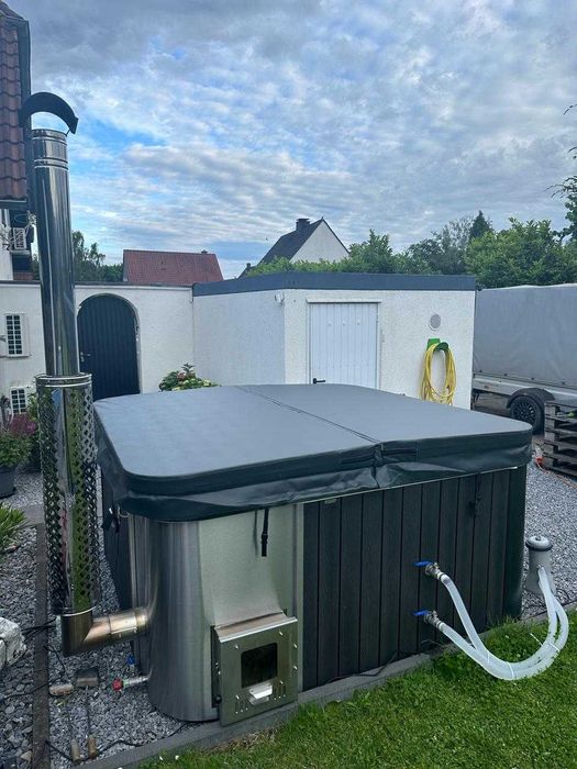 BALIA KWADRAT LUX - z piecem wewnętrznym -hot tub, spa, jacuzzi