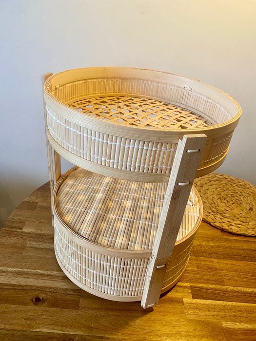 Kosz na owoce/warzywa Kanelmott Ikea rattan bambus 2 części