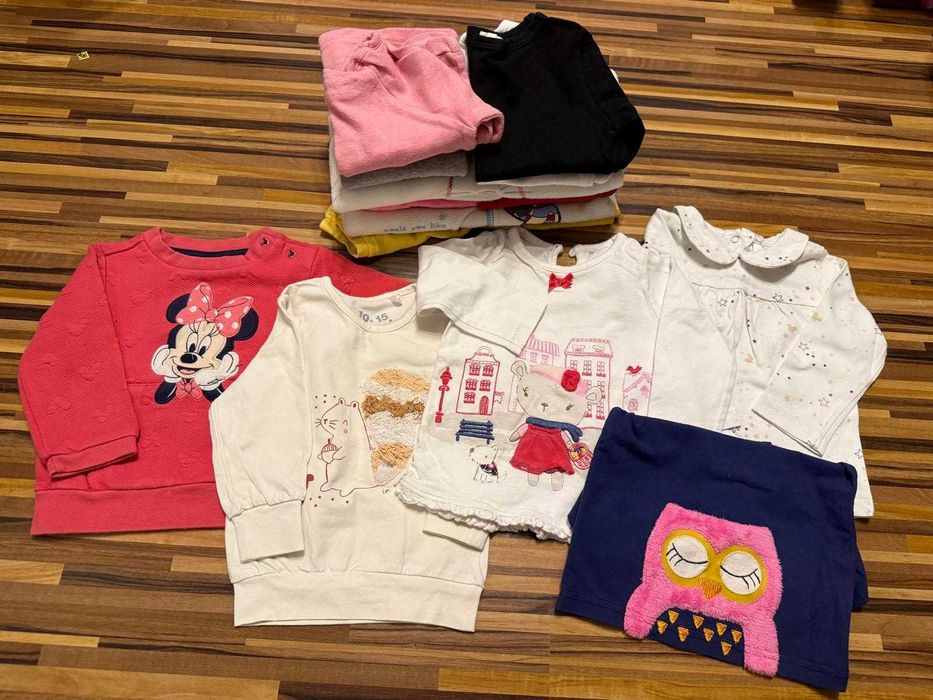 Zestaw bluz dziewczęcych – rozmiar 68–74 | 15 szt.