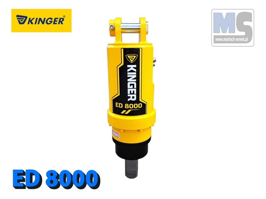 Wiertnica hydrauliczna do koparki KINGER ED 8000, 140kg 5-10t GW 2lata