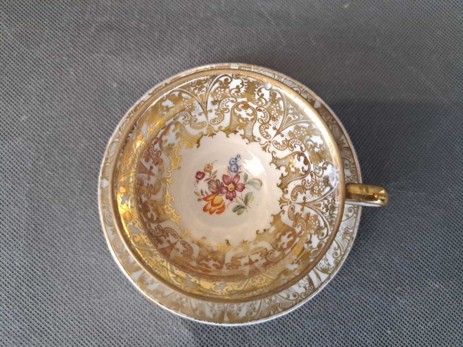 Filiżanka porcelanowa do espresso Winterling, złocona