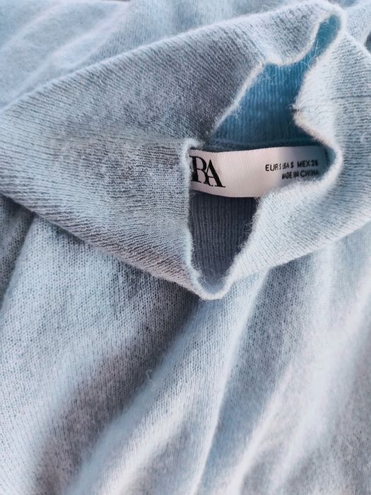 Блакитний светр Zara з вовни та альпака