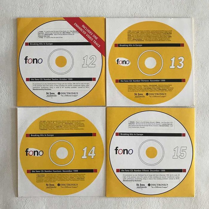 Pack 4 Discos cd sucessos anos 90 Breaking Hits In Europe
