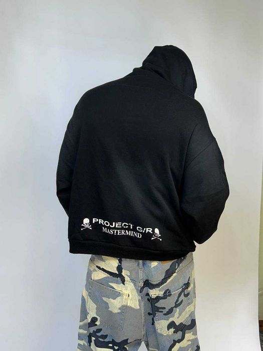 Худі Project Grailz GR Mastermind zip up чорна зіпка зипка фулл кофта