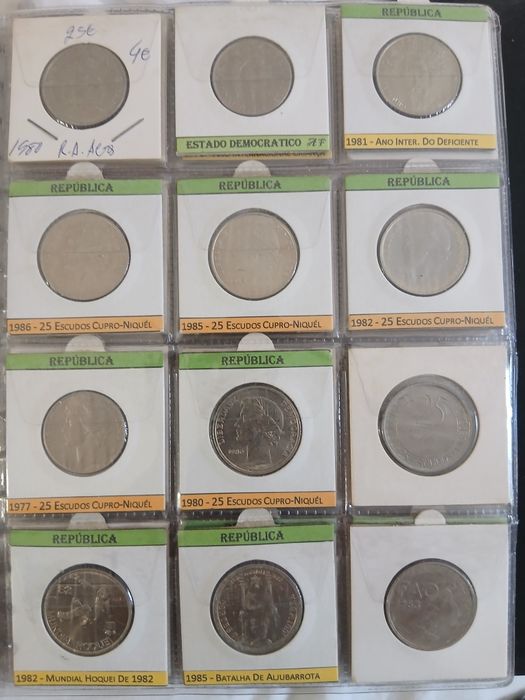 Lote de moedas  Portuguesas
