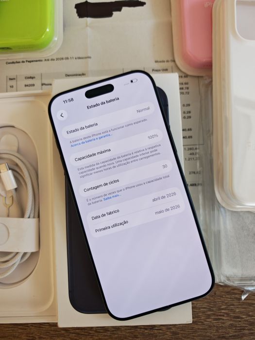 iPhone 17 Pro Max  6.9" 256GB Azul Seminovo C/Garantia  Aceito Ret