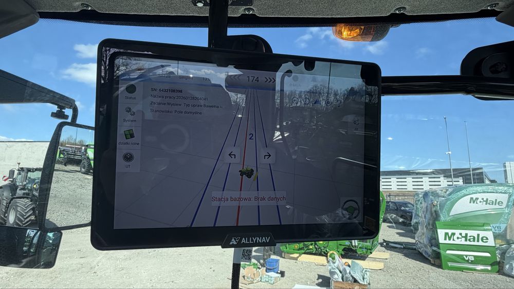 Nawigacja rolnicza AllyNav AF305 do ciągnika lub kombajnu  12cali GPS