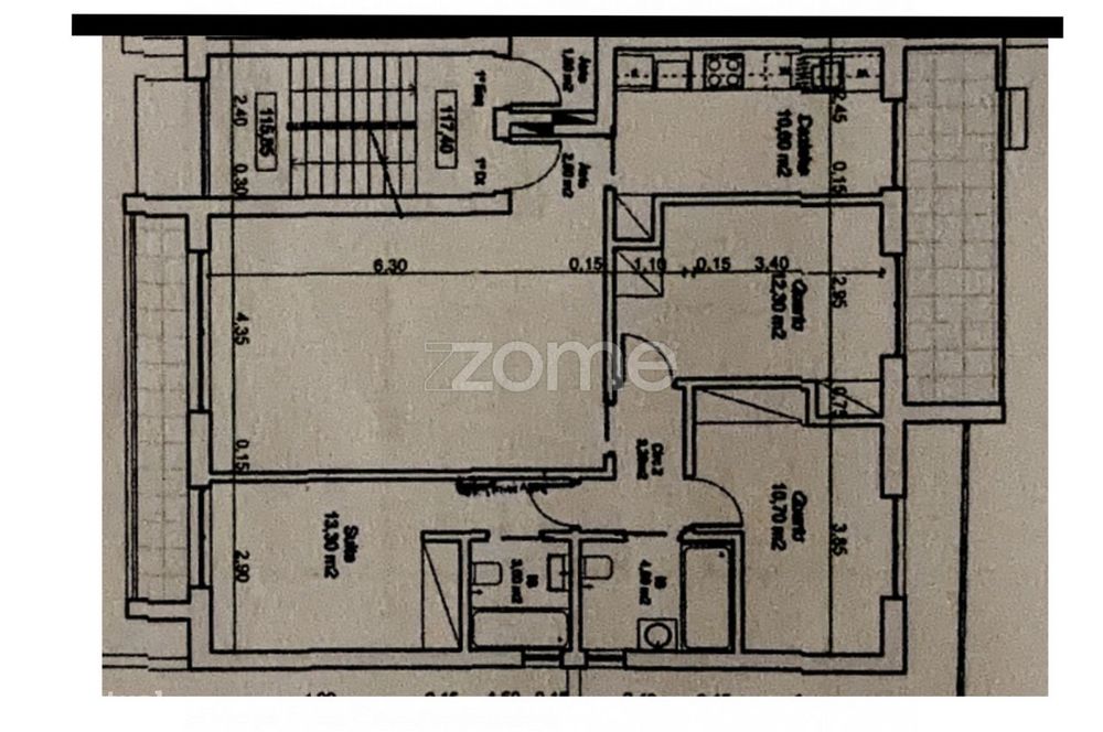 Apartamento T3 com 3 lugares de garagem no Bairro Novo da Abóboda