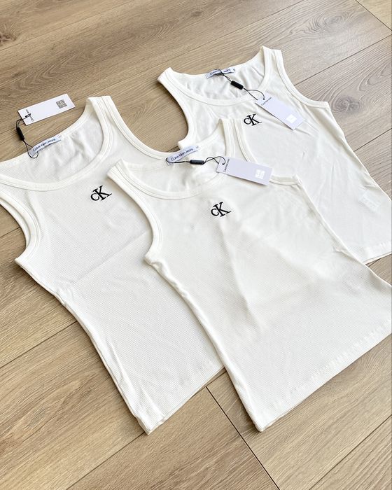 Майка Calvin Klein Jeans біла