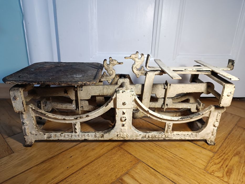Polska przedwojenna waga szalkowa 10 kg H. Peszke Czestochowa