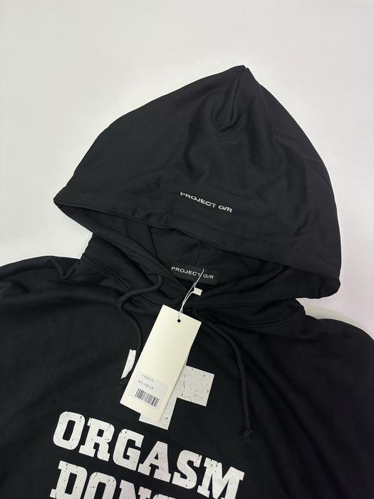 Худи кофта Project G/R hoodie ORGASM DONOR opium black and white S-L