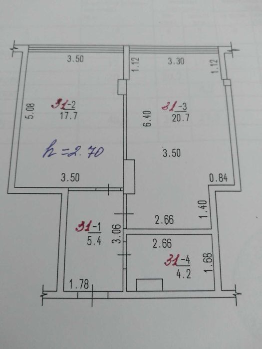1-комнатная квартира по адресу ул. Проценко (площадь 48 м²) - Atlanta.ua - фото 3