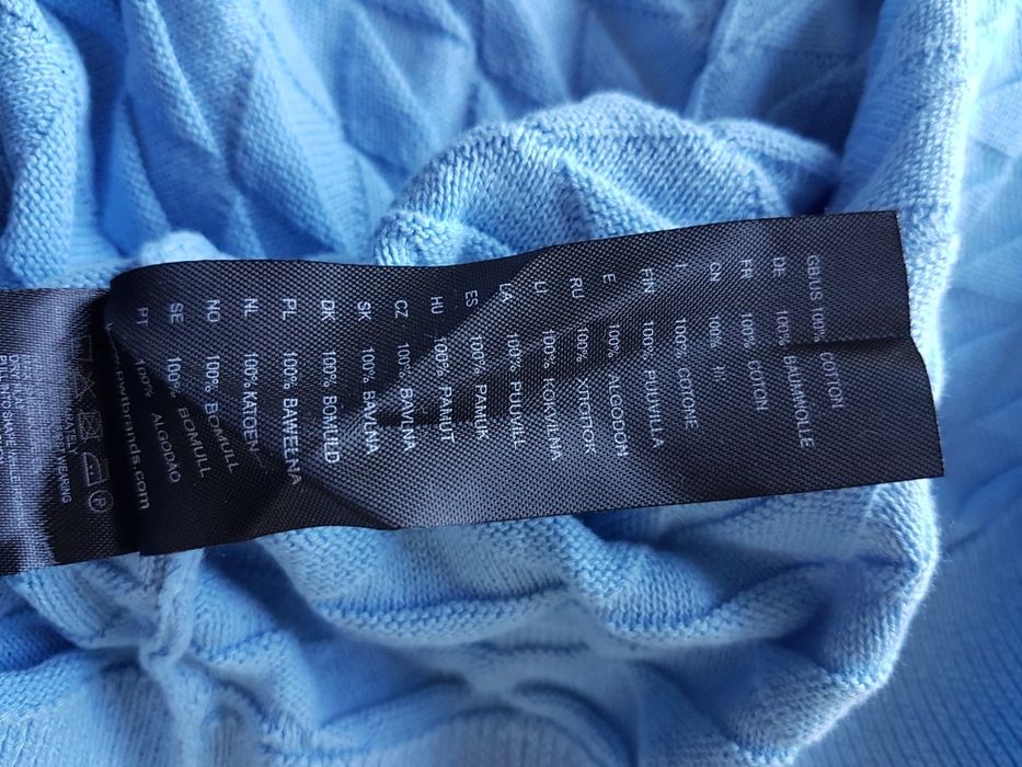7XL Jack's męski sweter bawełniany duży 100% cotton sweterek niebieski