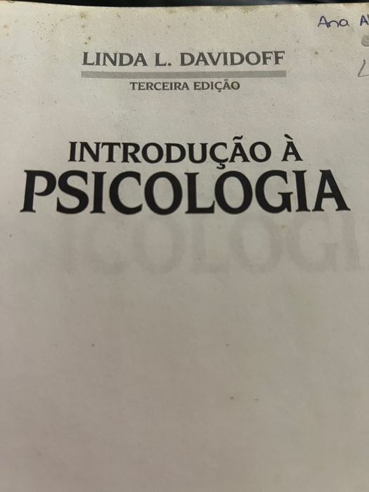 Livro de Introdução à Psicologia 3ª edição