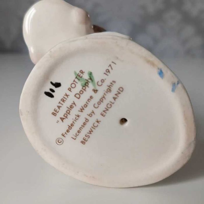 Porcelanowa figurka, Beswick, Beatrix Potter, Appley Dapply