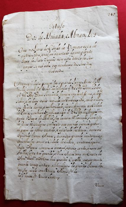 Título Dos de Almada e Abranches, genealogia, Sisto Tavares, 1508