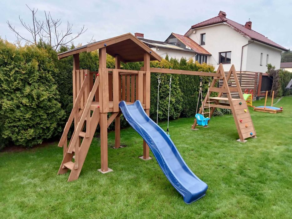 Plac Zabaw Wieżyczka Wspinaczka Kompletny Zestaw Montaż Trwały