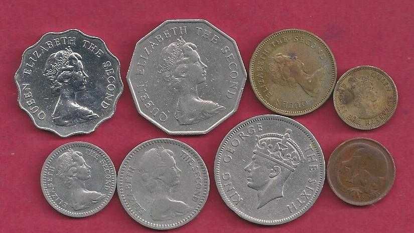 HONG-KONG- RODESIA  AUSTRALIA   LOTE  DE  8 MOEDAS