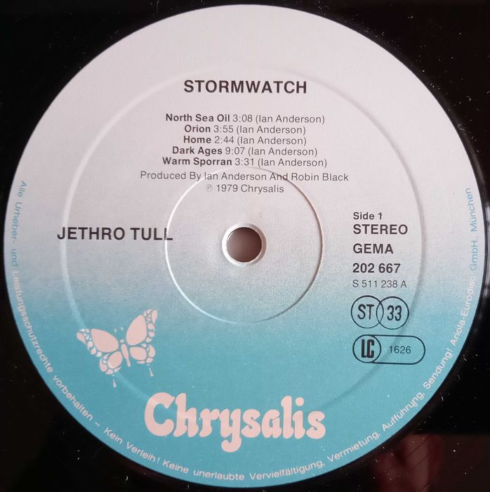 Jethro Tull - - - - - Stormwatch - - - - - LP431280111077314562