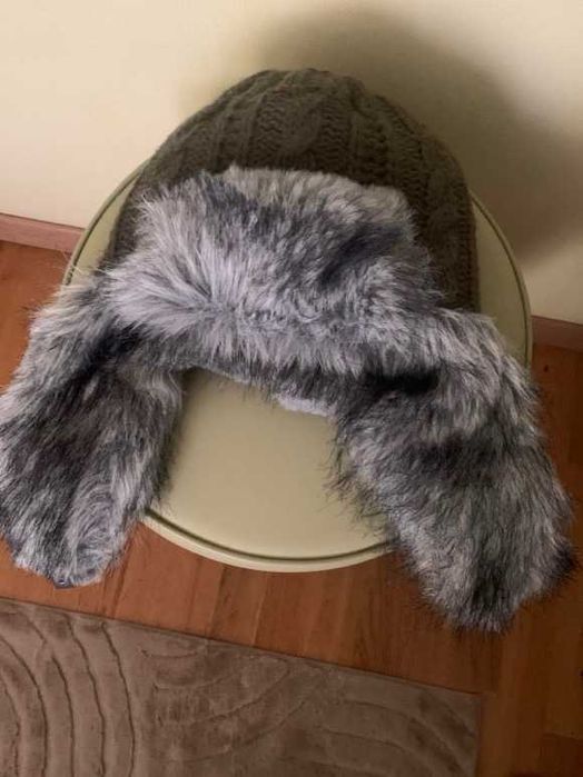 Шапка вушанка на хутрі р.56-58