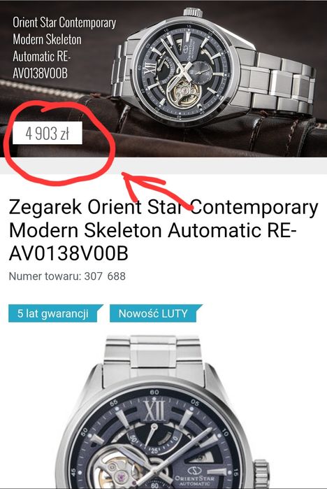 Orient Star RK-AV0136N/RE-AV0136N