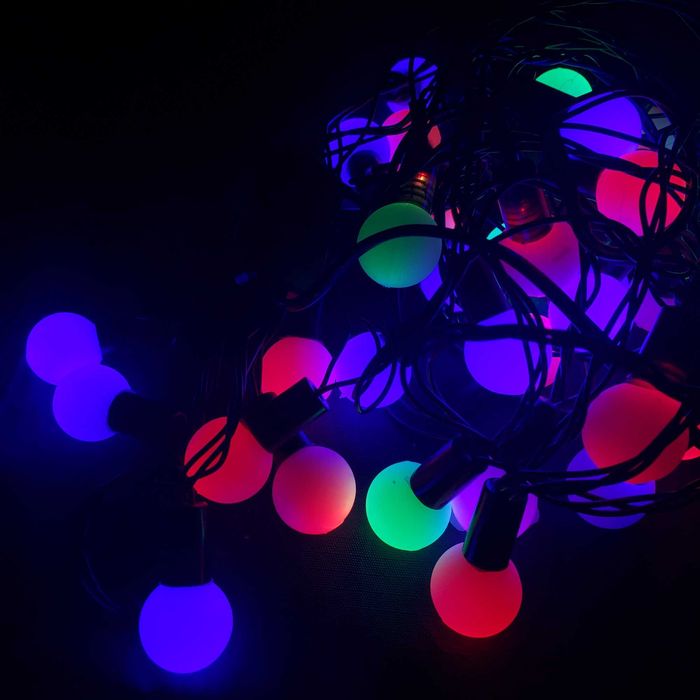Гірлянда лампочки різнокольорова 4.8 м