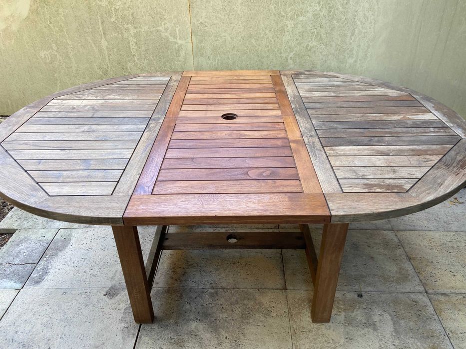 Mesa de Jardim em madeira Teca de Java, Indonésia, de 1.20 m x1.70 m