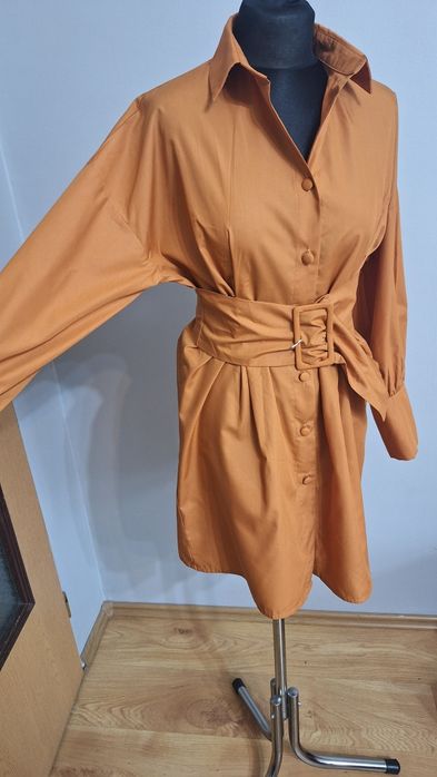 Elegancka koszulowa sukienka szmizjerka 36/38