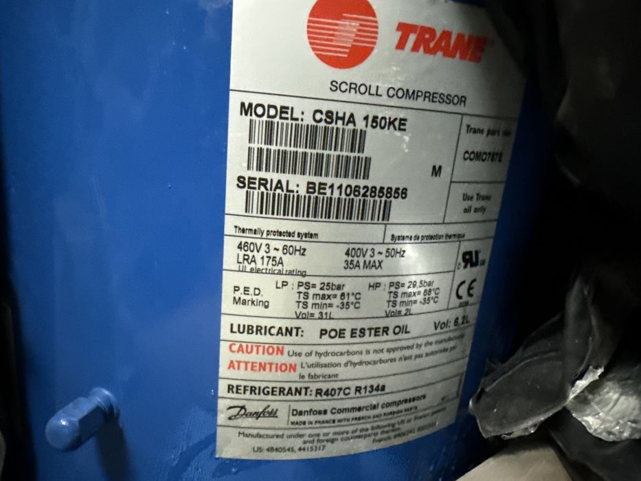 Agregat wody lodowej Trane ECGCL600 | 150 kW | R407C |