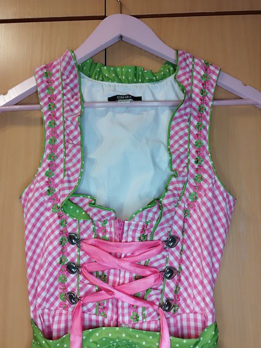 Śliczna sukienka bawarska, drindl , folk, octoberfest