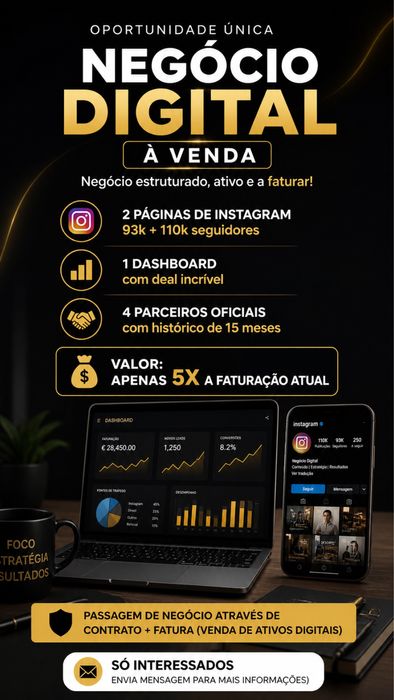 Oportunidade: Negócio Online com Histórico e Receita