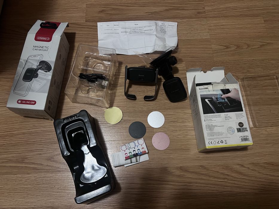 Авто тримач для телефона, магніт, зажим baseus