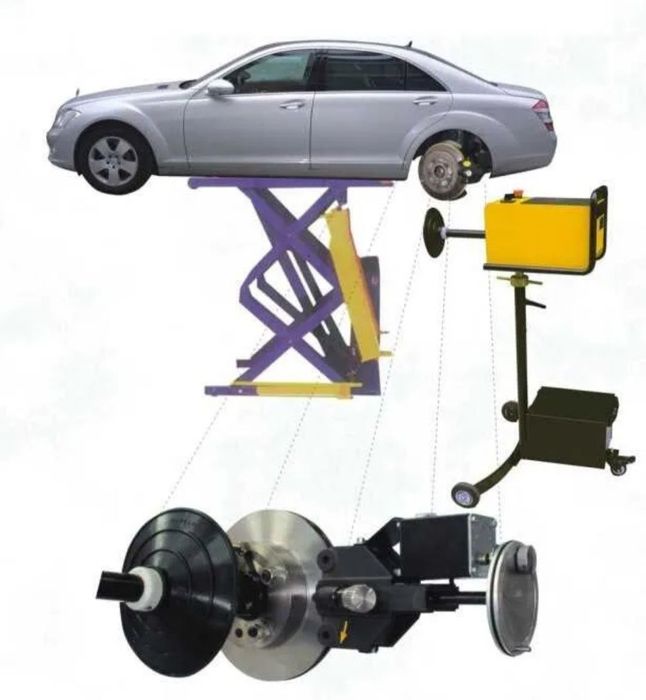Станок токарный для проточки тормозных ДИСКОВ И БАРАБАНОВ