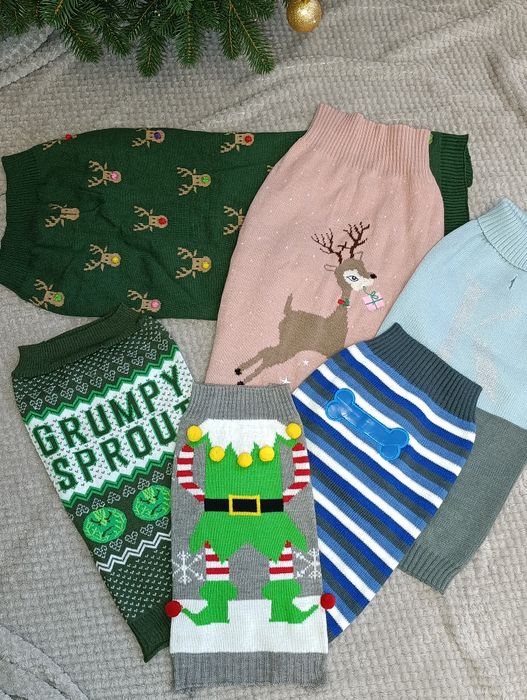 Новорічні кофта светр одяг для собак великих