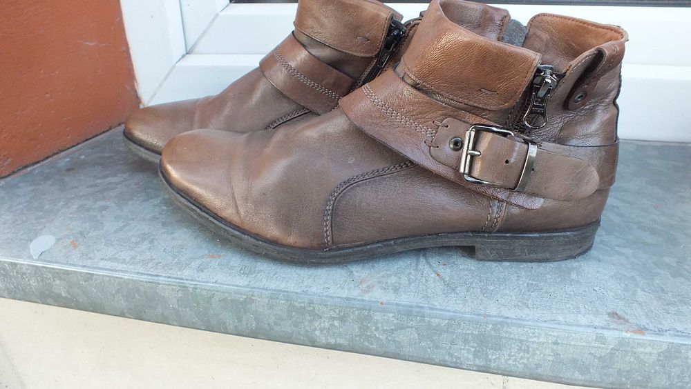 Super buty wysokie skóra marki S olivier roz 42