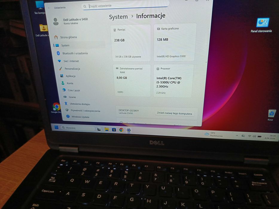 Dell Latitude 5450 z  pakietem biurowym Microsoft Office 2007