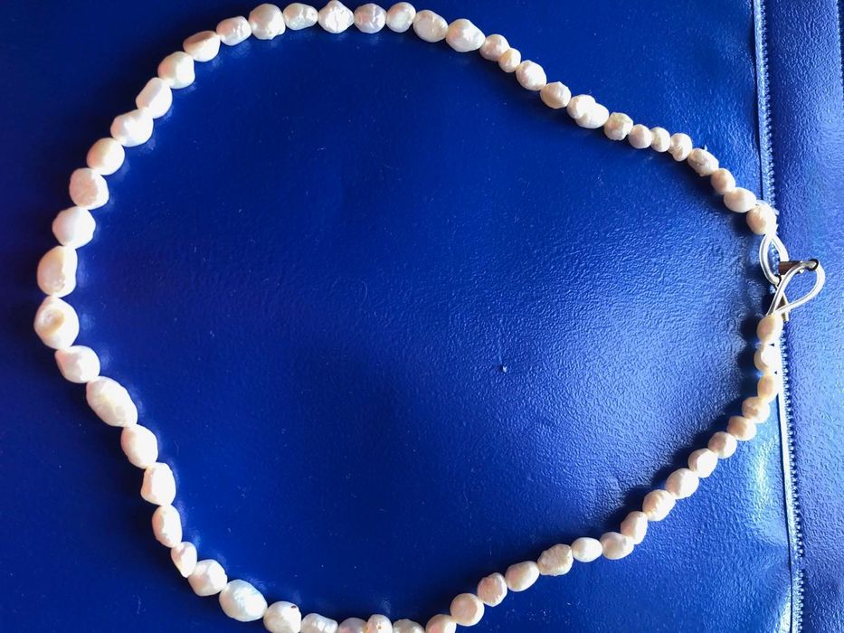 Ожерелье Красивый Натуральный речной жемчуг.47 см.