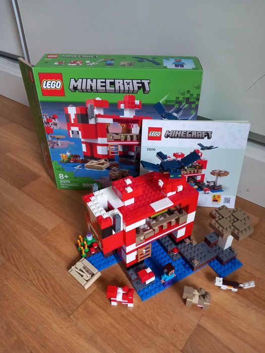 Lego Minecraft 21270 Mooshroom, set completo