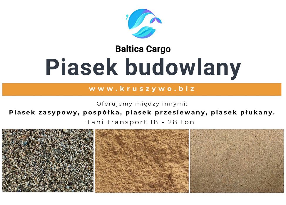 Piasek, pospółka | Transport