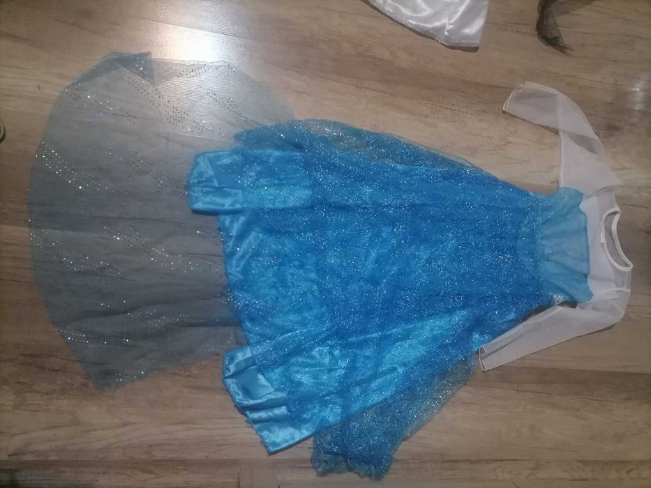 suknia, sukienka karnawał elza z krainy lodu