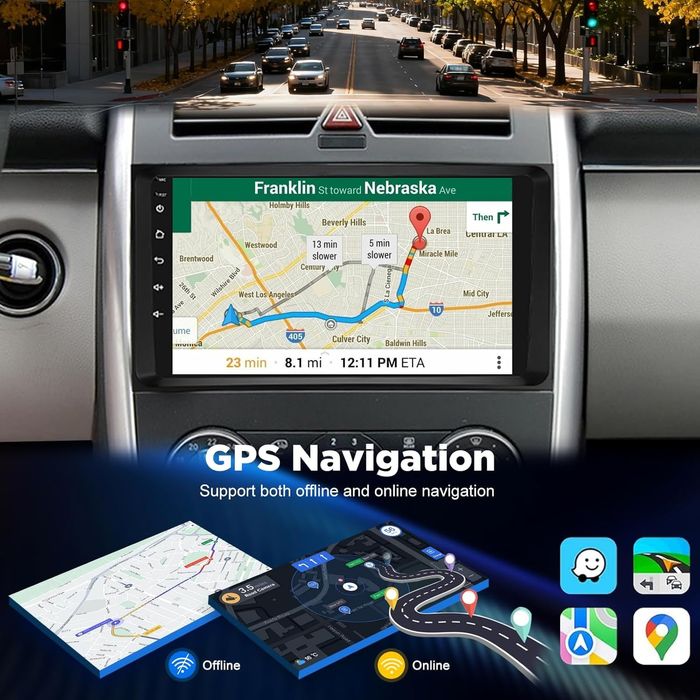 Rádio Android 9" Mercedes CarPlay WiFi GPS