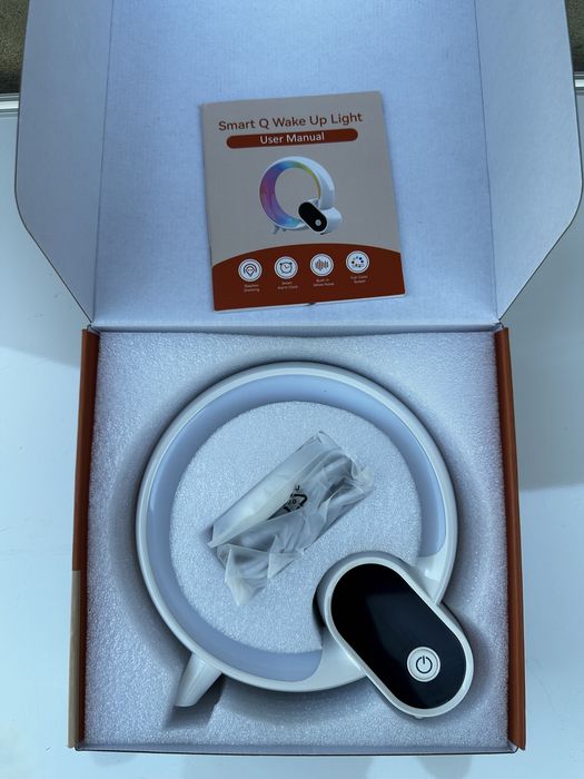 Nowy inteligenty budzik RGB 16 mln, zegar, wschód słońca, 15 dźwięków