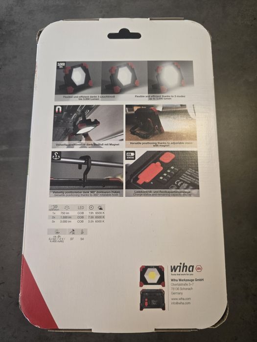 Reflektor / Lampa budowlana WIHA 3000lm