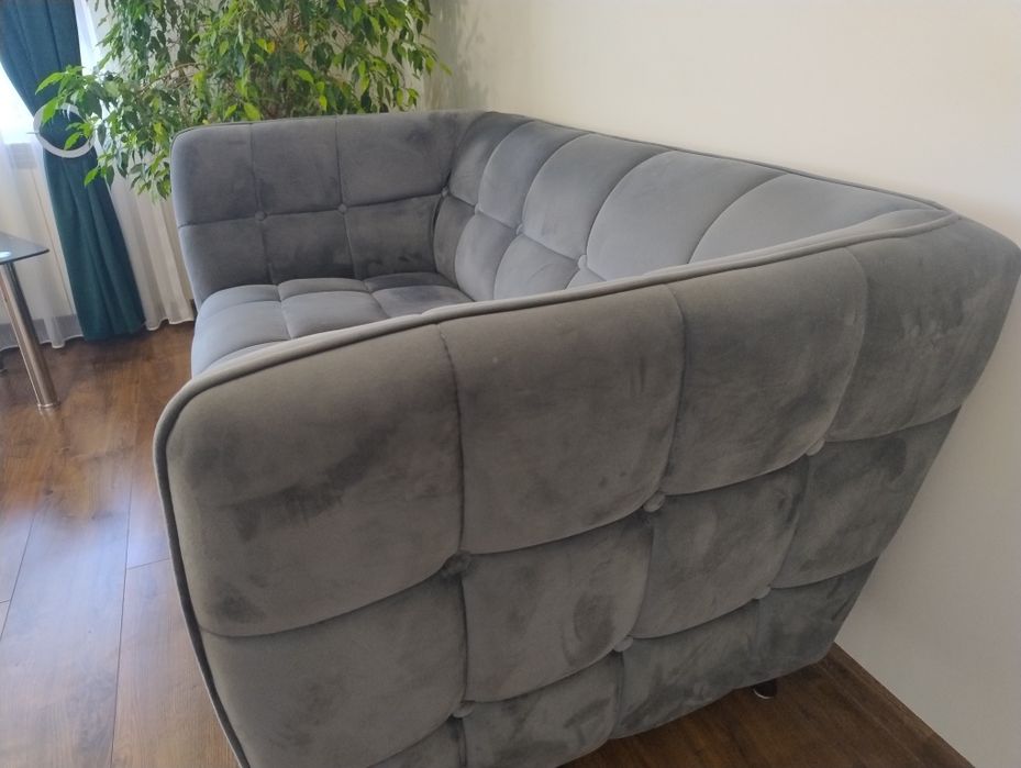 Sofa dwumiejscowa aksamitowa