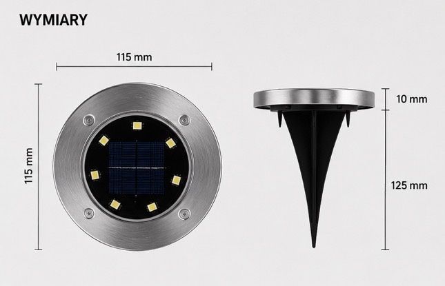 Lampy Solarne Dyski, NOWE, DARMOWA DOSTAWA
